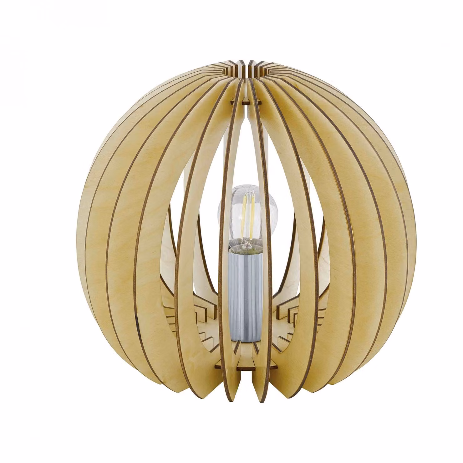 Lampada da tavolo in legno marrone chiaro interruttore E27 max. 60W/230V LED adatto Ø26cm