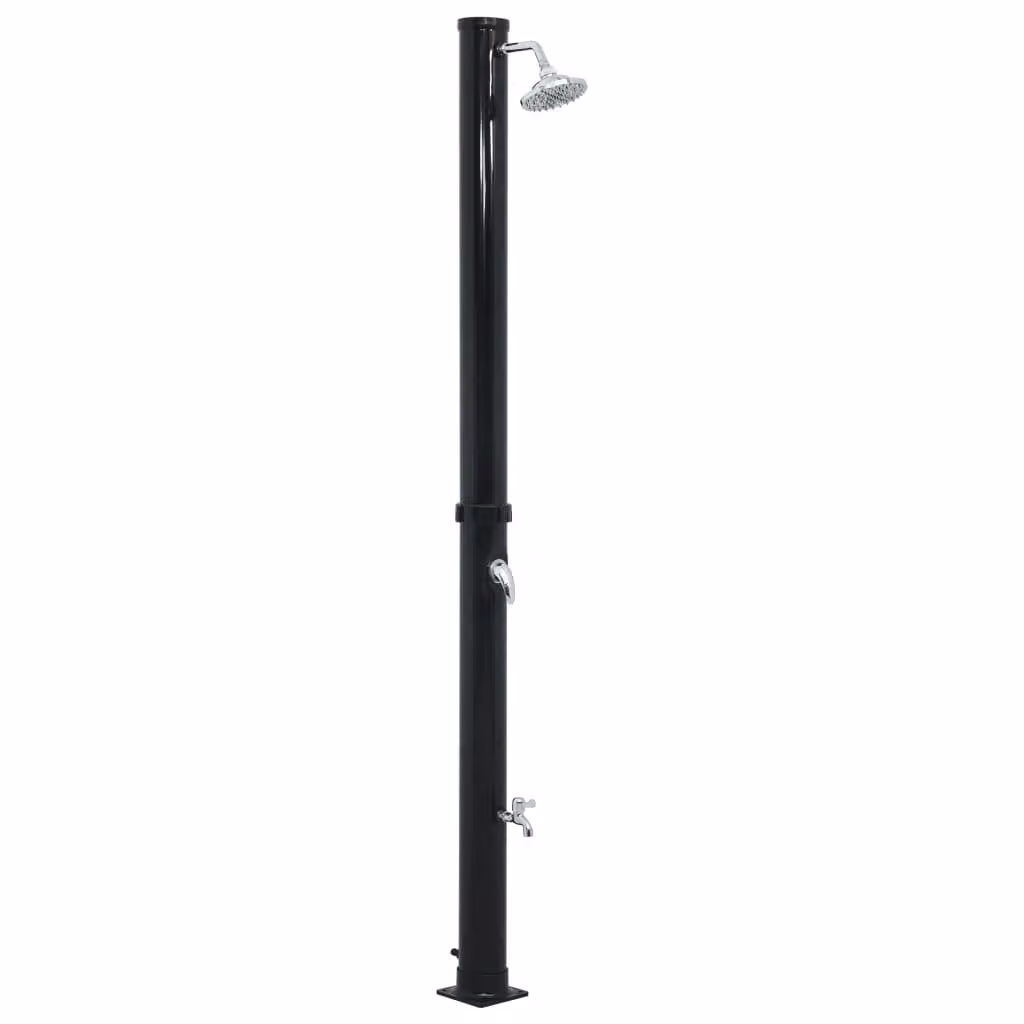 vidaXL Doccia solare nera 220 cm 20 L
