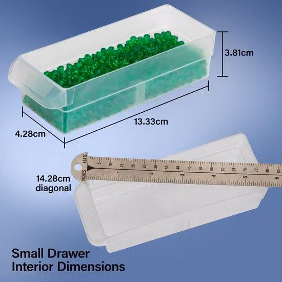 Armadio portatile in plastica Unyqoos® con 44 cassetti – resistente agli urti, compatto, dimensioni 50,8 x 15,2 x 40,6 cm, impilabile e montabile a parete, ideale per uso domestico e in officina