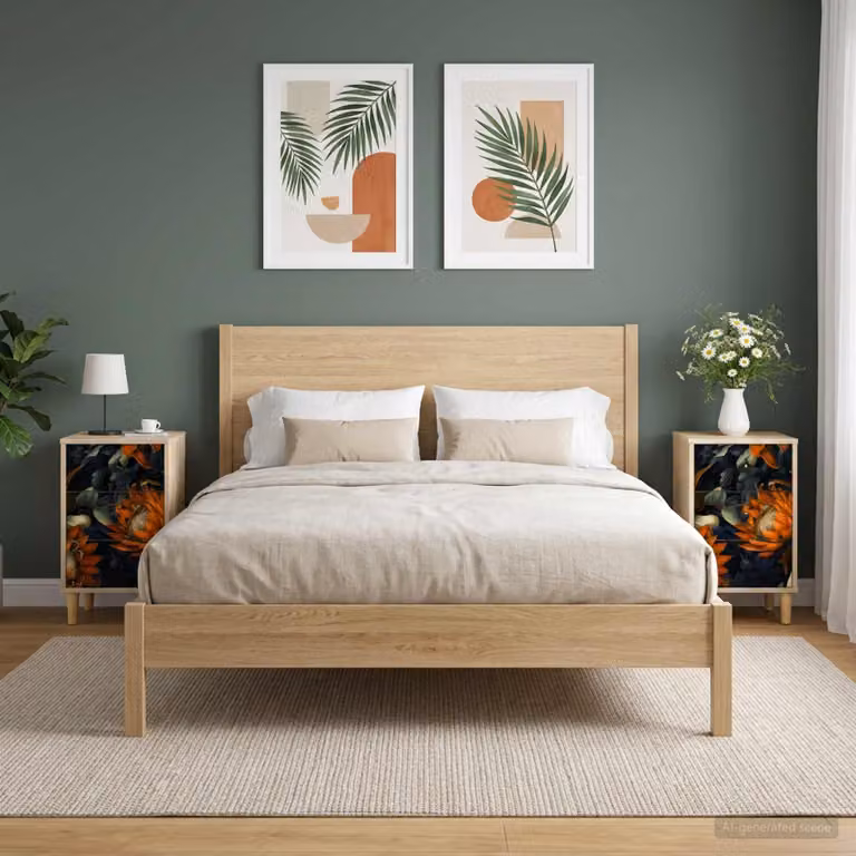 Set di 2 Armadi da Notte vidaXL LOCHEM in Rovere Sonoma, L/P/H: 36 x 33 x 60 cm