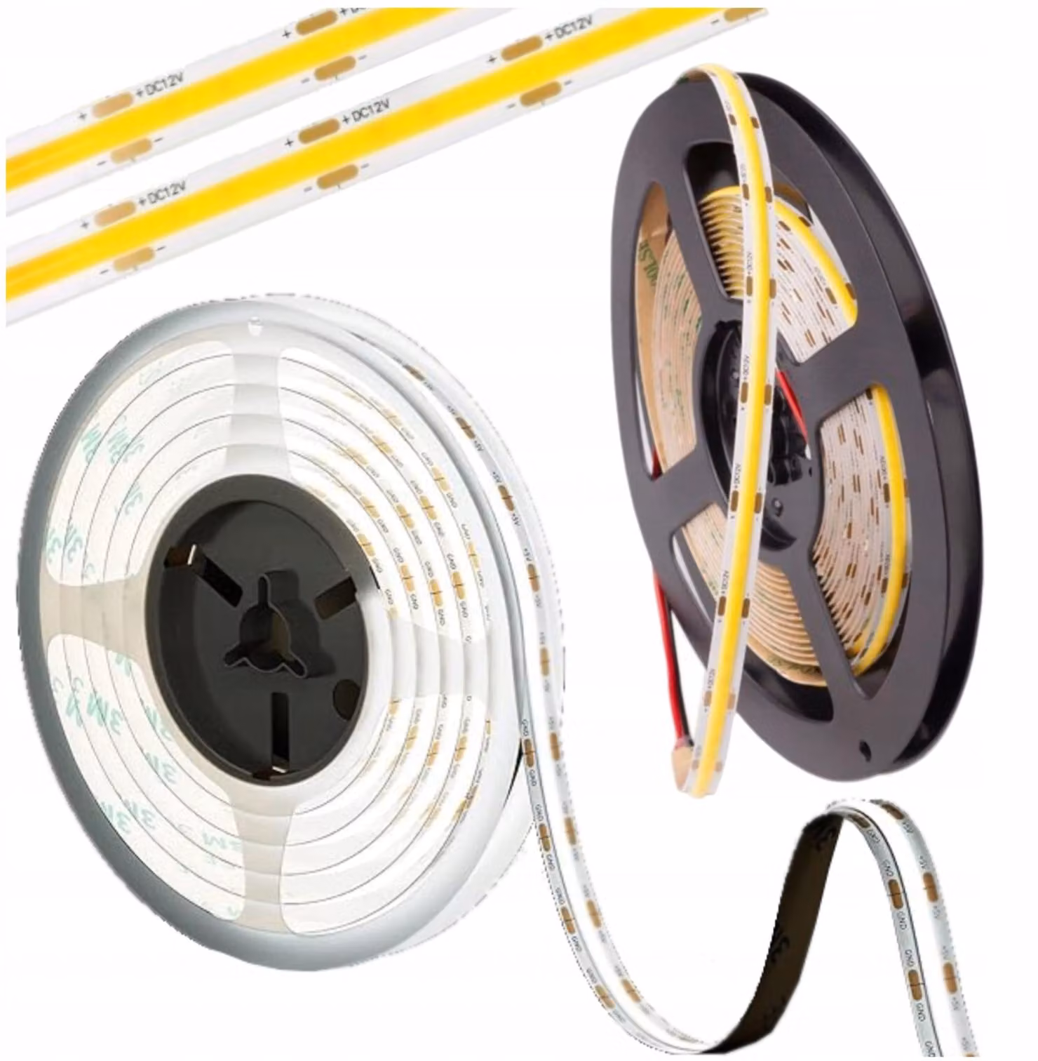 Striscia LED COB 480led 9W/m 6000K 990lm/w IP20 /5m/P