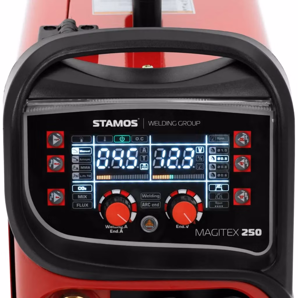 Saldatrice professionale MIG/MAG 250A HELLOSHOP26 con ciclo di lavoro 60% TIG/LIFTARC/MMA in acciaio al carbonio, colore rosso e nero – 2