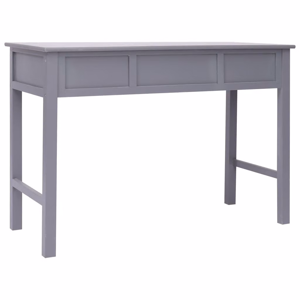 Scrivania grigia 110×45×76 cm in legno