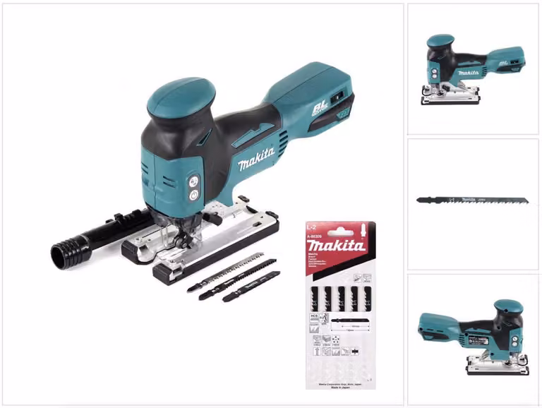 Makita DJV 181 Z Seghetto alternativo a batteria 18 V Brushless Solo + 11 lame - senza batteria, senza caricabatterie