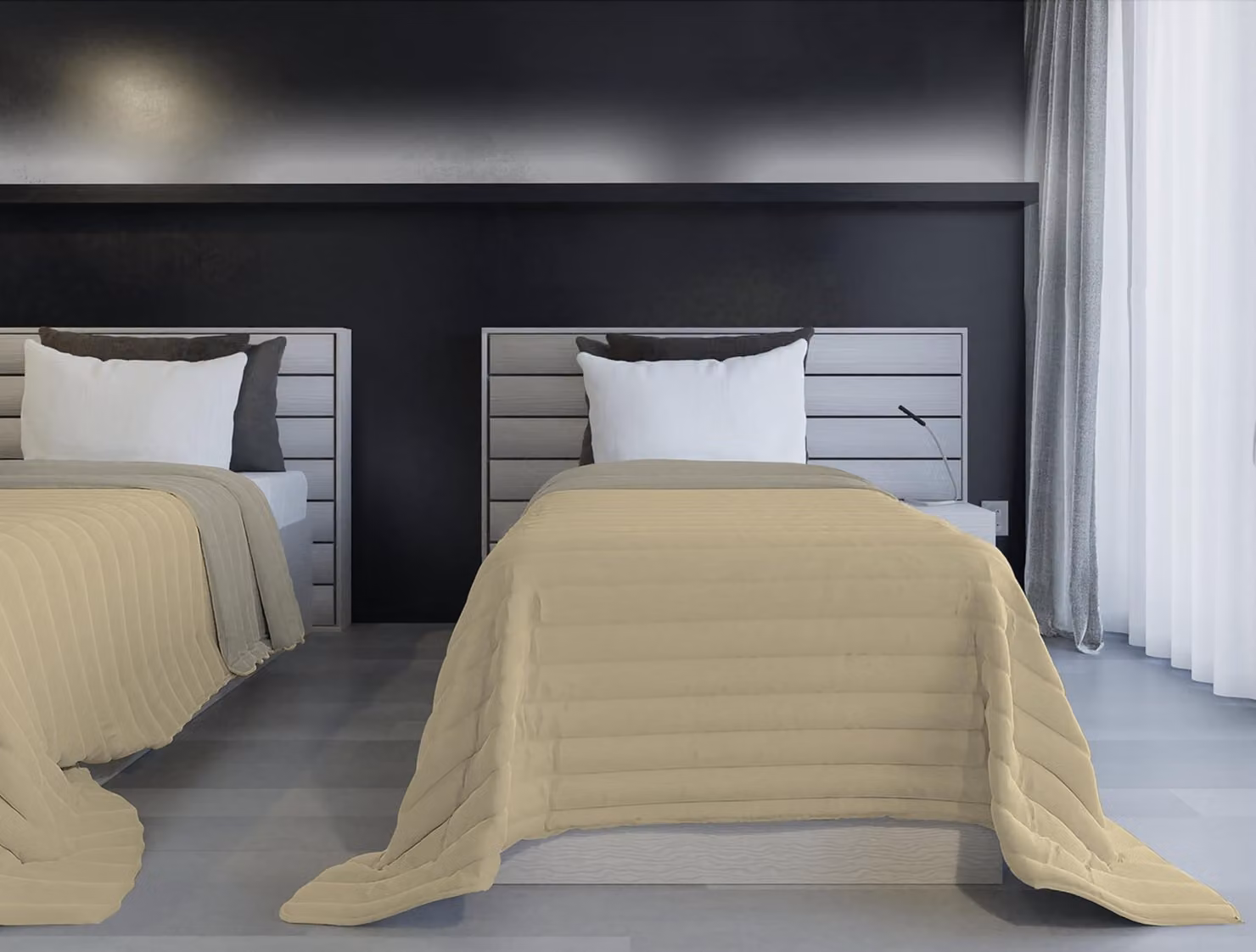 Trapola di seta estiva color taupe/crema