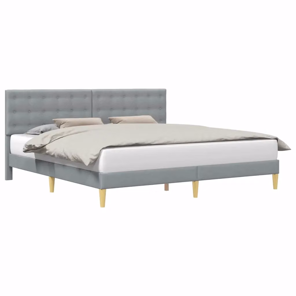 Giroletto DESIGN IN in tessuto grigio con struttura rigida L/P/H: 200 x 200 x 96 cm – 2