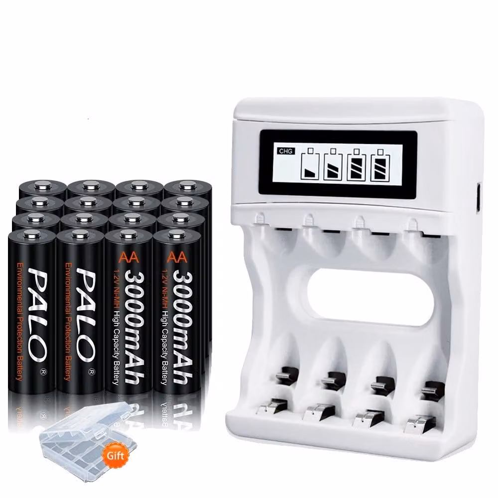 Batteria ricaricabile AA, capacità 2000mAh, ecologica, rossa, 12V-a