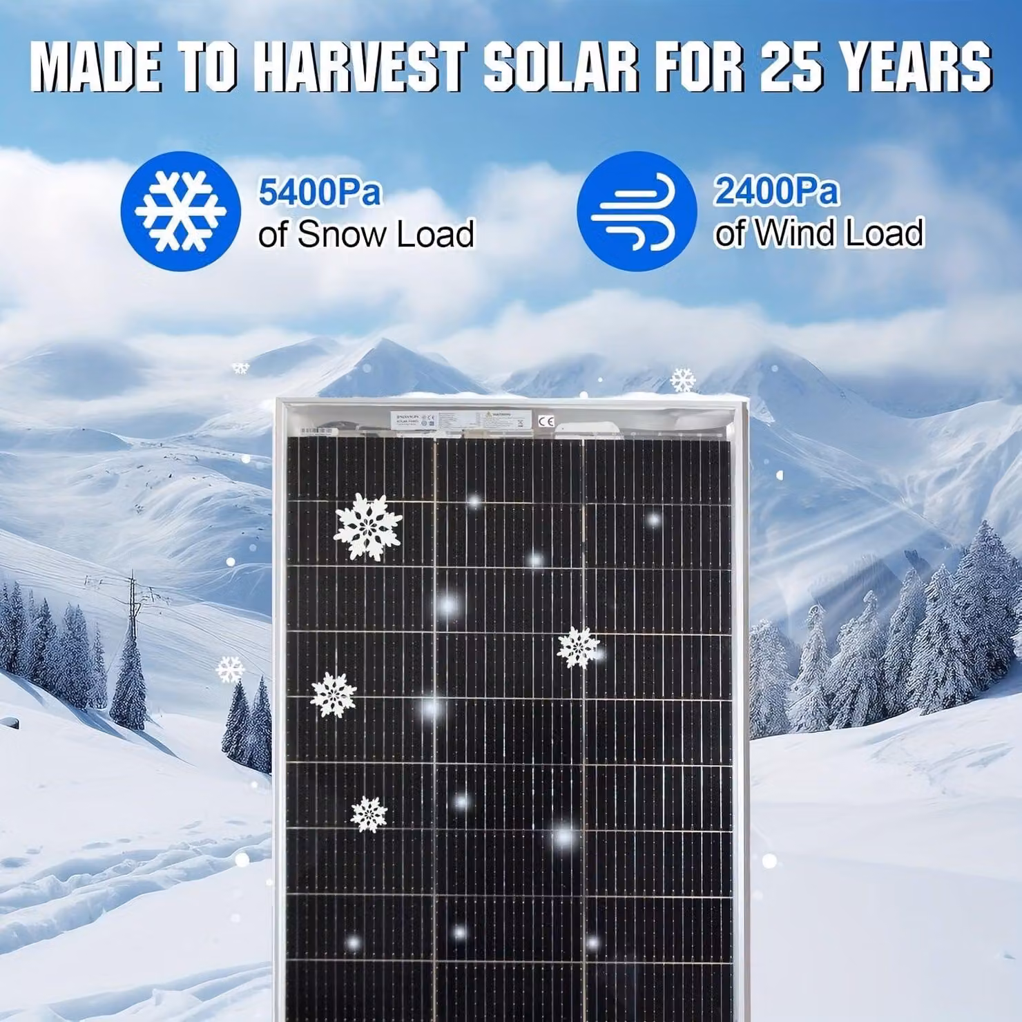 Pannello solare - Pannello fotovoltaico - Cella solare - Kit pannelli solari - 2 pannelli da 120W, monocristallini - Alta efficienza, 23%