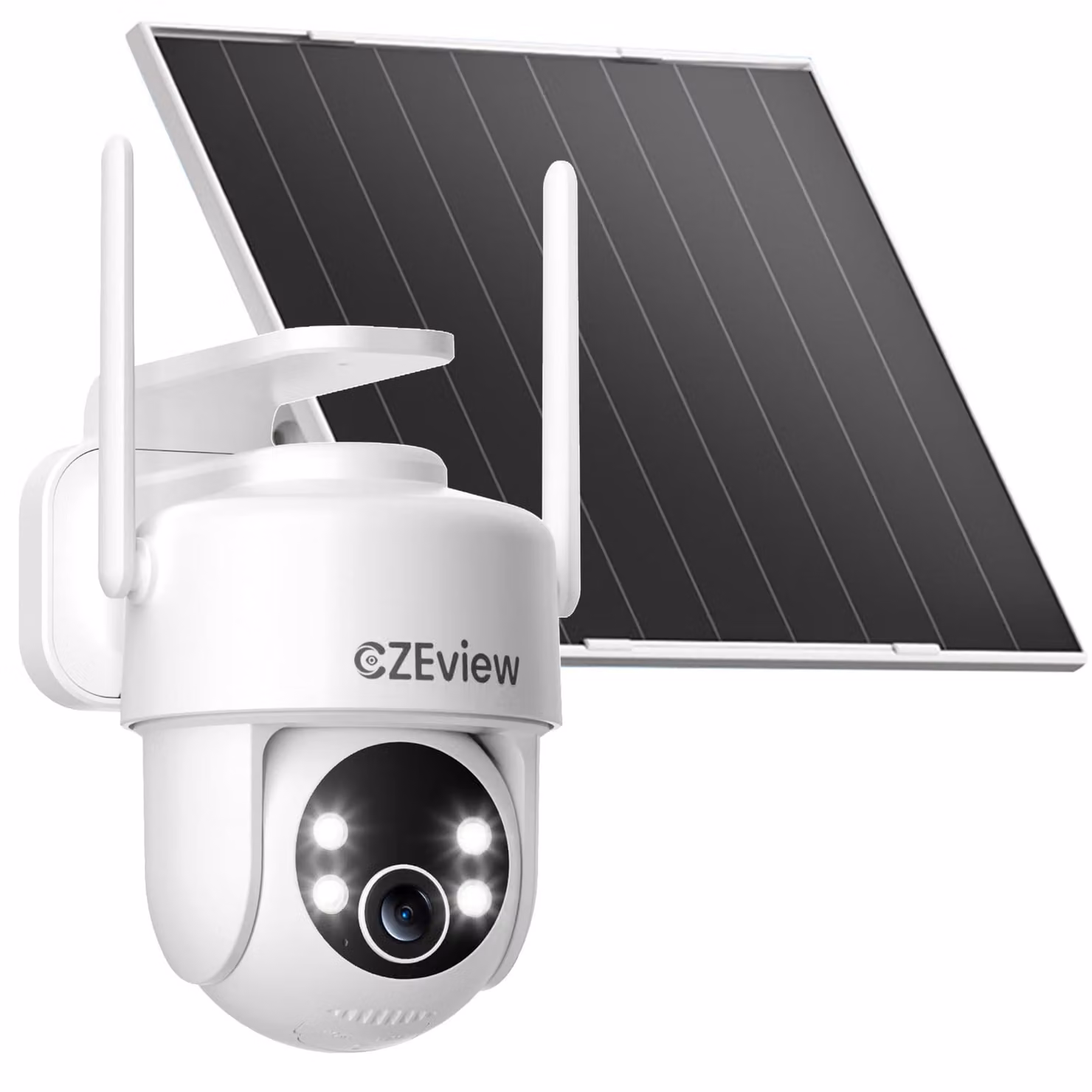 Telecamera di sicurezza da esterno - 10W alimentata a energia solare - Risoluzione 4 MP - Wi-Fi wireless - Visione notturna a colori