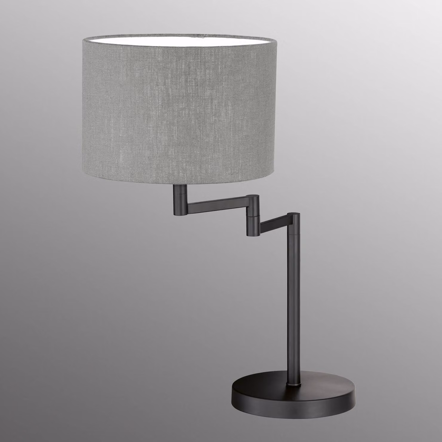 FISCHER & HONSEL Lampada da tavolo Rota, Alluminio / Grigio / Zincato, Soggiorno / Sala da pranzo, Metallo, Lampada da tavolo
