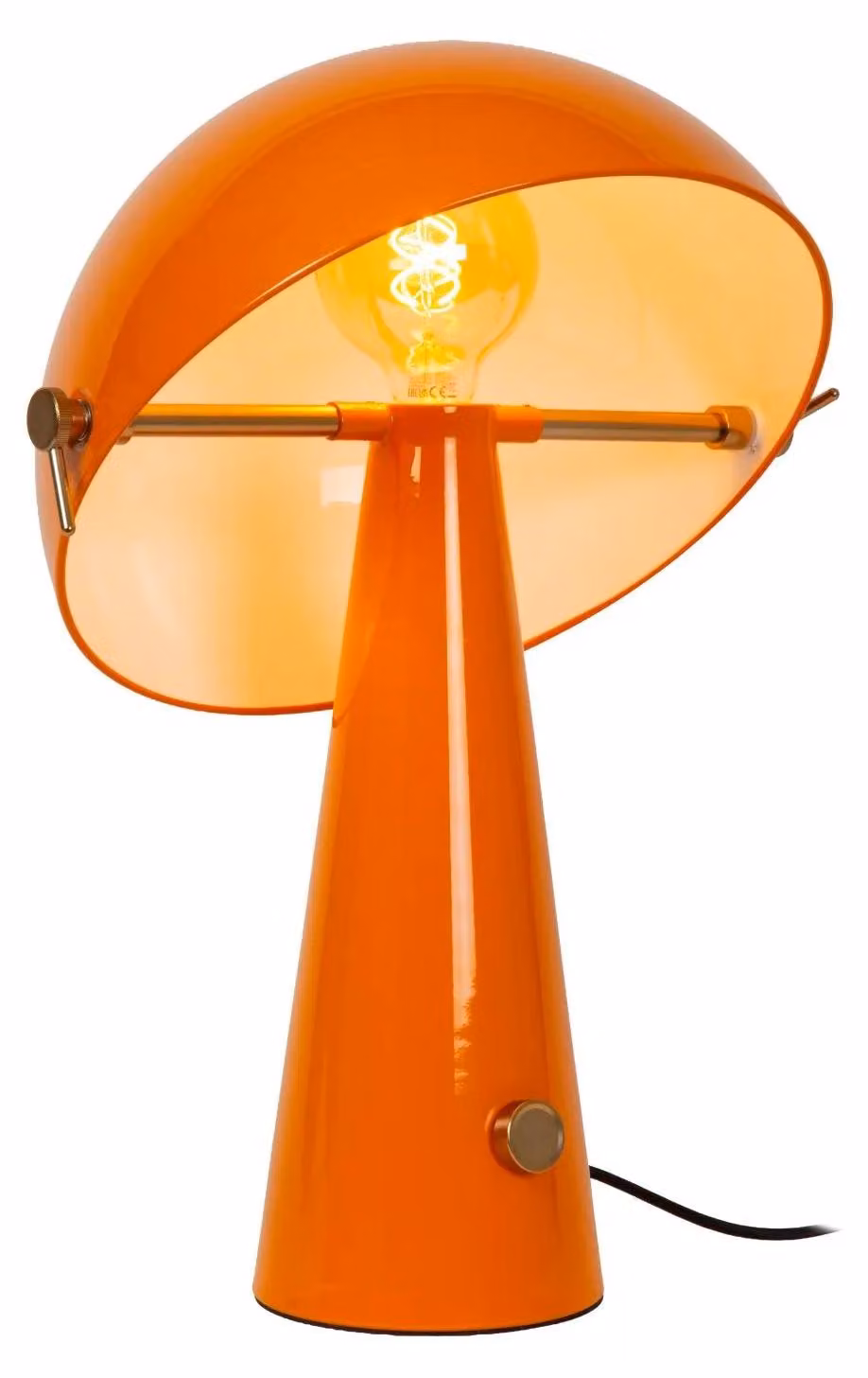 Lucide BARONE - Lampada da tavolo – arancione, 38 cm, 52 cm
