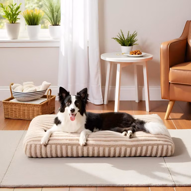 Cuccia per cani, lavabile, con rivestimento removibile, morbida, antiscivolo, color marrone, dimensioni 89x58x10 cm