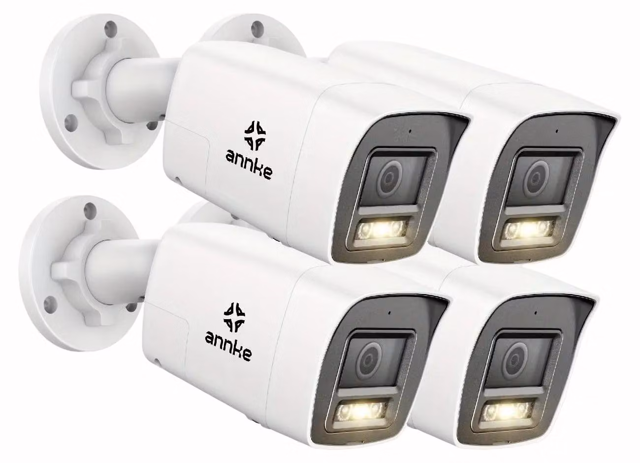 Sistema di sicurezza – 4 TB di capacità di archiviazione – Rilevamento AI di persone e veicoli – 8 telecamere HD da 2 MP
