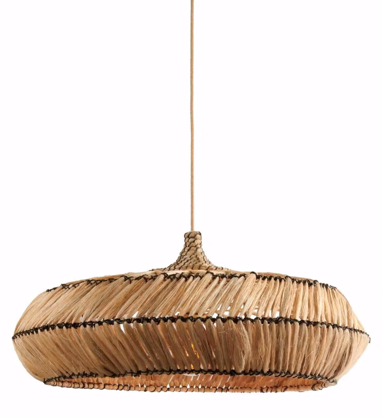 GOOD&MOJO - Lampada a sospensione Rinjani - Marrone - Ø70x250 cm - Lampada da tavolo da pranzo - Lampada da soggiorno - Lampada da camera da letto - Soggiorno