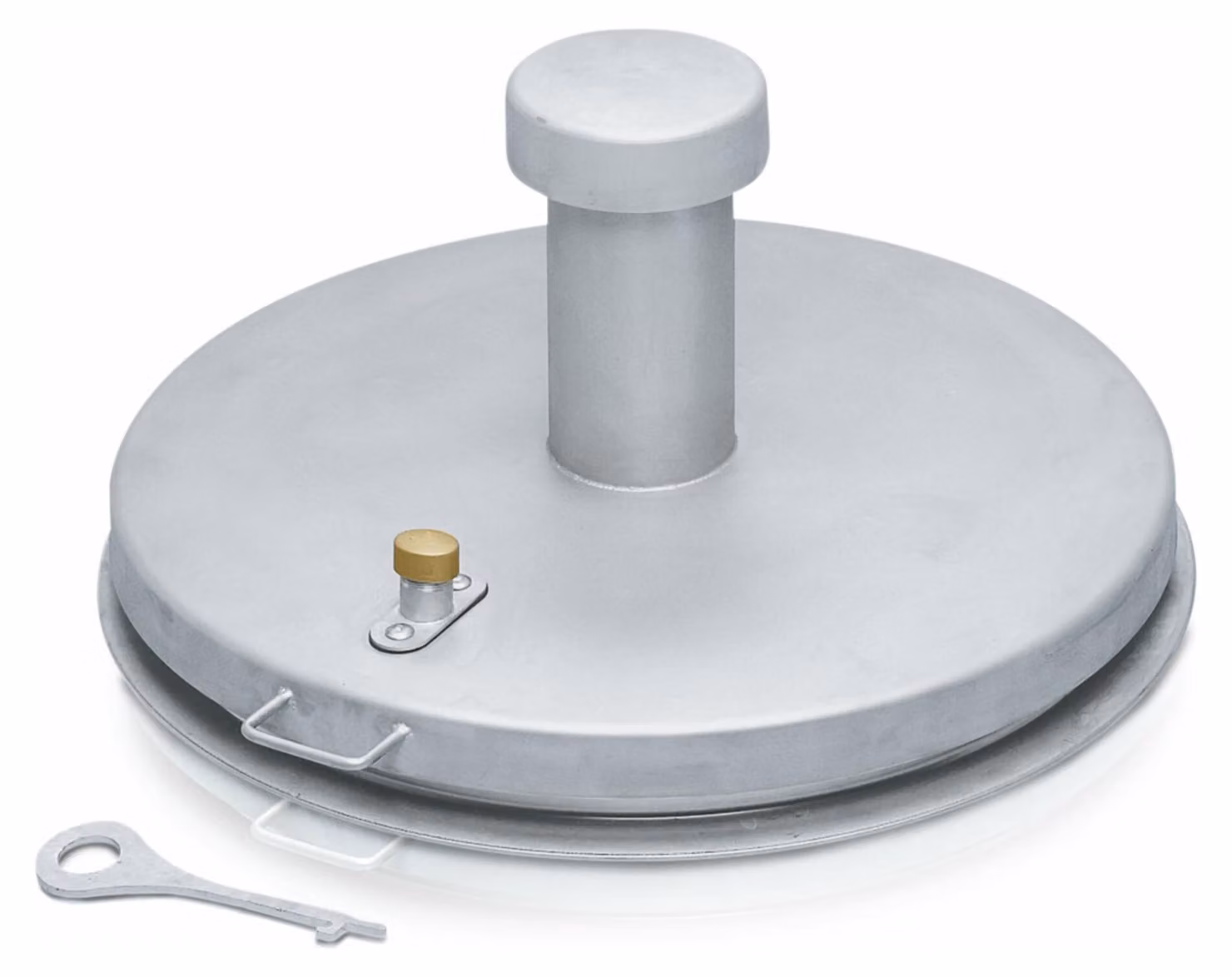 Coperchio per pozzetto Zarges di forma rotonda in acciaio inossidabile con isolamento, diametro 800 mm