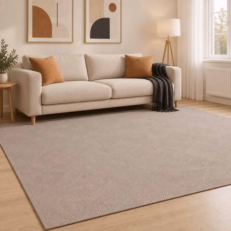 Tappeto moderno vidaXL IZA beige con design astratto in 100% poliestere, L 200 cm x P 280 cm