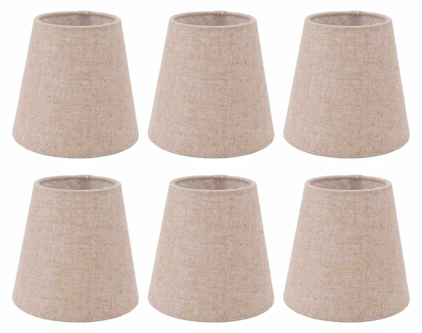Set di 6 paralumi resistenti in lino, adatti per lampade da tavolo
