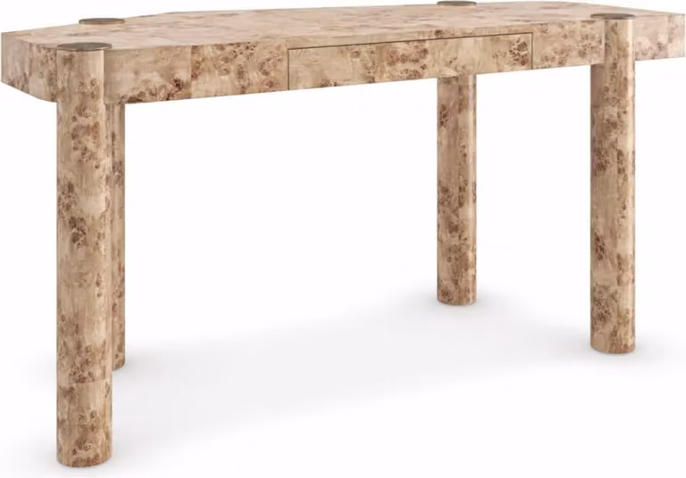 Casa Padrino scrivania con cassetto in acero birdseye 155 cm - Mobili per ufficio