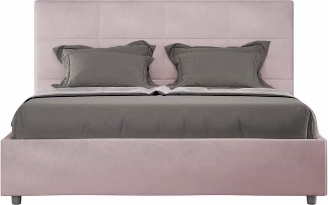 Letto Matrimoniale Francese con Contenitore e Rete a Sollevamento Mika GIORDANOSHOP Colore Viola L/P/H: 140 x 190 x 155 cm