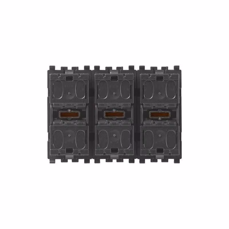 Pulsante a tre tasti Vimar Eikon colore antracite – 2