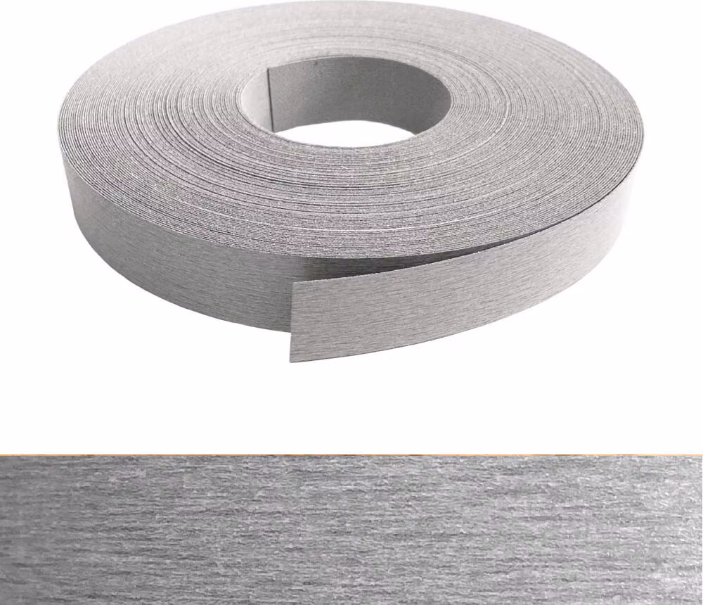 Bordi in melamina 22mm x 10m con adesivo a caldo in decoro acciaio inossidabile