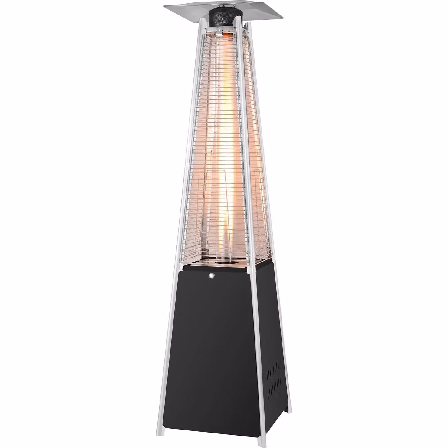 Stufa a gas da esterno a piramide DICTROLUX, colore nero, 13 Kw, H 227 x L 53 x P 53 cm