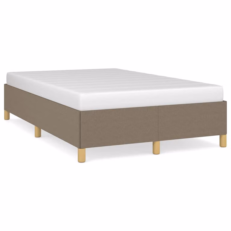 Giroletto vidaXL senza materasso in tessuto beige e grigio con struttura in legno e MDF L/P/H: 120 x 190 x 35 cm