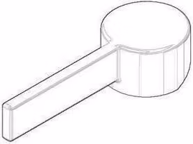 Perno con impugnatura 36x22 mm, 092088051 cromo