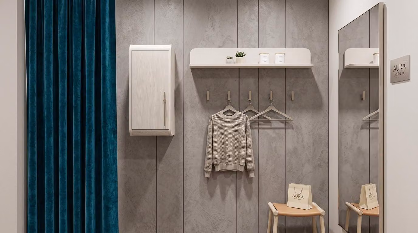Armadio a muro, soggiorno, stile moderno, colore beige, confortevole, nuovo