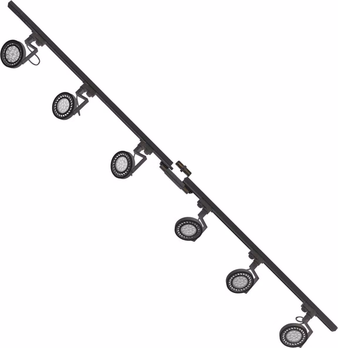 Set nero diritto da 2 m con faretti AR111 monofase 3028 Zuma Line