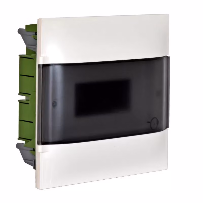 Distributore da incasso a parete Legrand Praktibox S, con sportello in vetro fumé, bianco, 1x 12 moduli 135171