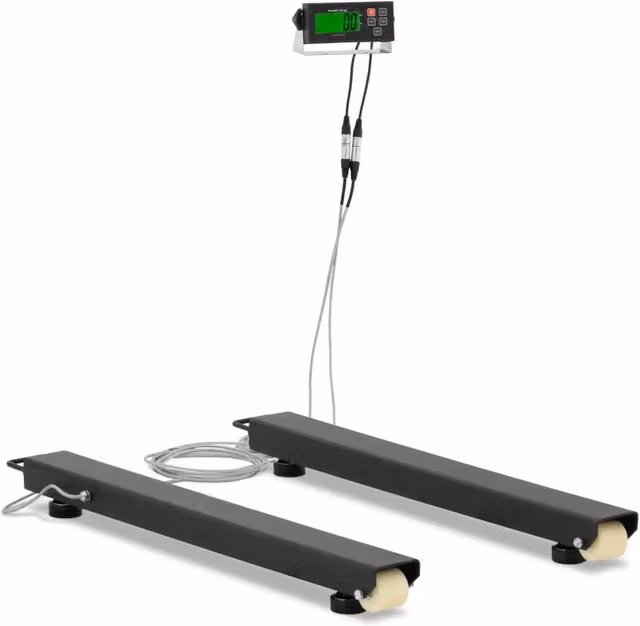 Barre di pesatura HELLOSHOP26 in acciaio al carbonio e alluminio pressofuso con schermo LCD esterno, colore nero, L: 100 cm, P: 10 cm, capacità 3500 kg / 0,5 kg