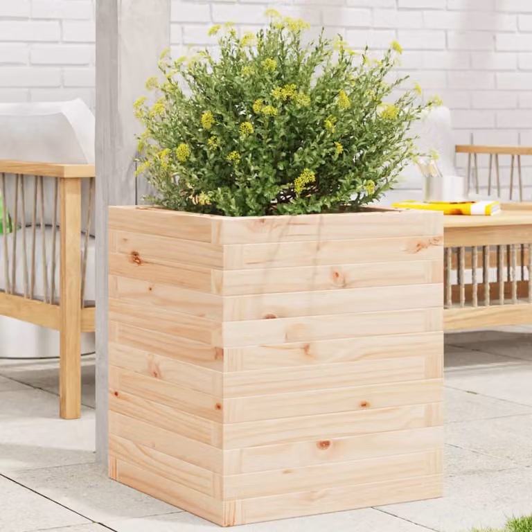Fioriera da giardino vidaXL in legno di pino marrone L/P/H: 40 x 40 x 46 cm