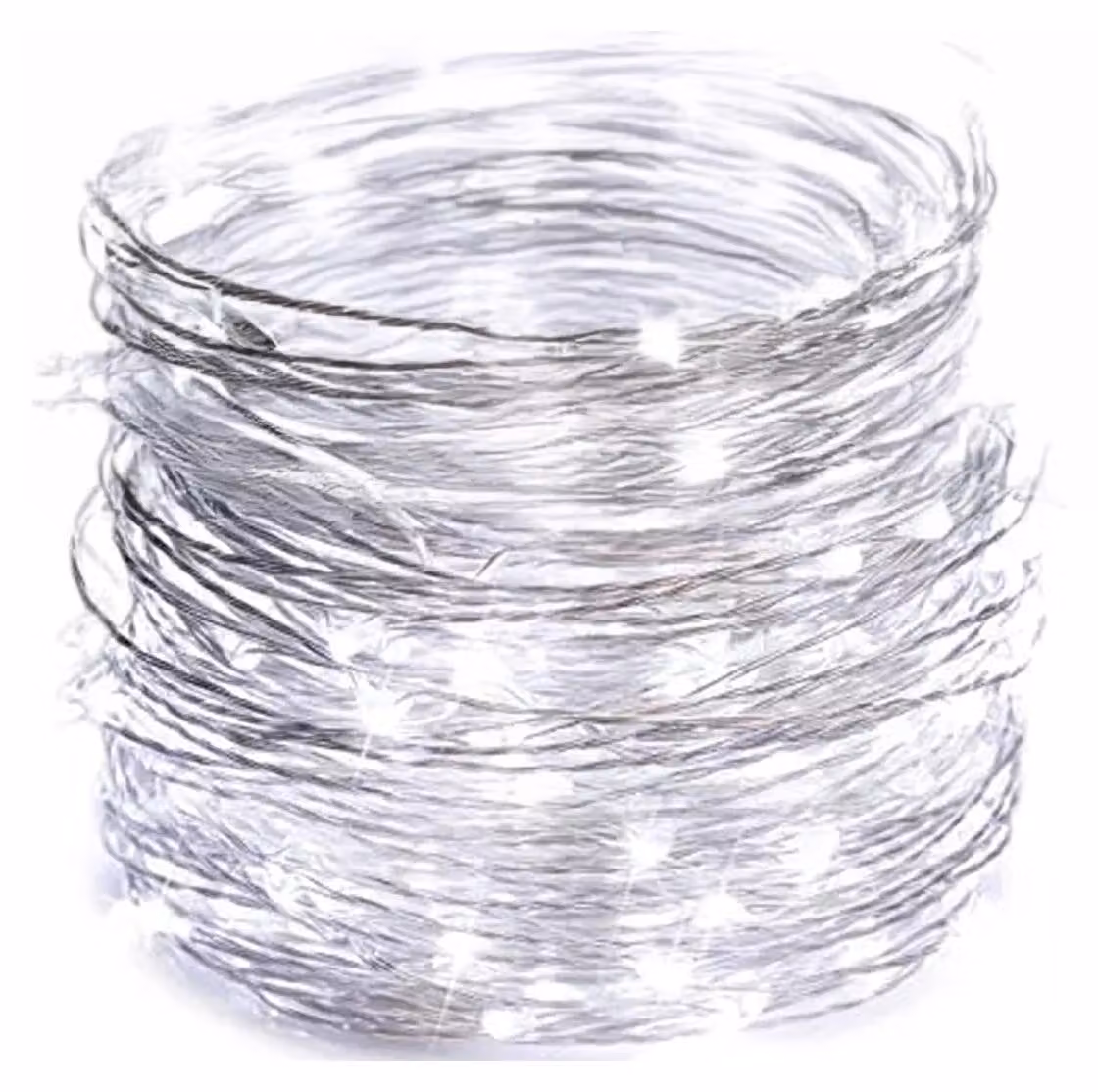 Catena luminosa da 4 metri, filo di rame, alimentazione a batteria, luce bianca fredda