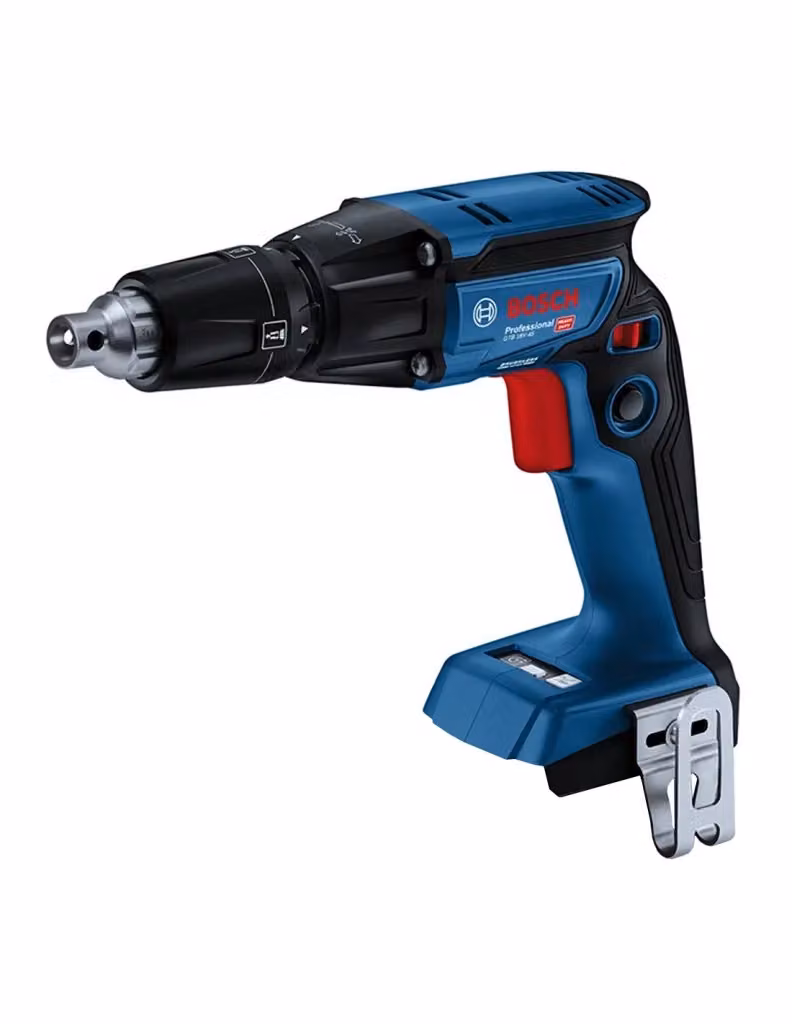 Avvitatore per cartongesso Bosch GTB 18V-45 blu con 2 batterie ProCORE da 4,0 Ah, caricabatterie GAL 18V-40 e custodia L-Boxx 136 – 2