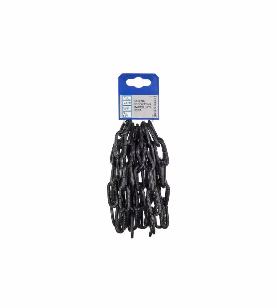 Catena decorativa pretagliata Diam. 4 mm. in acciaio nero 2,5 mt.
