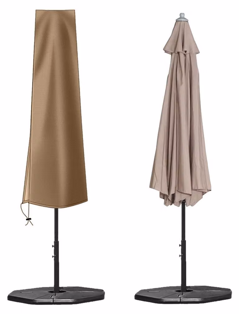 Copertura impermeabile per ombrellone, adatta a diametri da 200 a 250 cm, color marrone chiaro