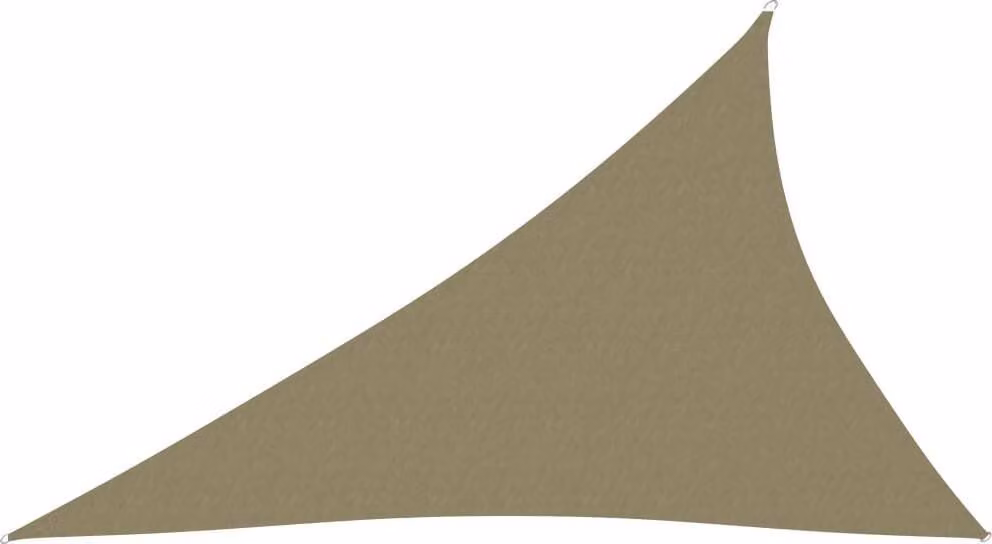 The Living Store Tenda da sole in tessuto Oxford triangolare 3x4x5 m Beige