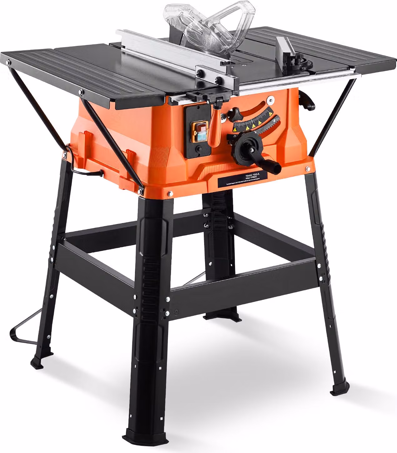 Sega da banco SucceBuy con cavalletto, 254 mm, sega da banco compatta portatile da 1800 W, capacità di taglio massima di 200 mm, velocità di taglio di 4800 giri/min, con lama a 24 denti