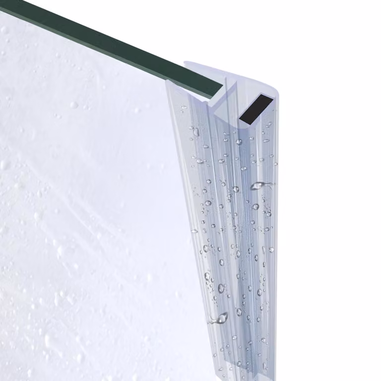 Guarnizione magnetica 10 x 2 m per vetro da 6-7 mm – Guarnizione di ricambio per porta doccia, guarnizione per cabina doccia in PVC DM02