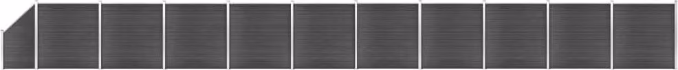 Maison Exclusive - Set di pannelli per recinzione in WPC 1830 x (105-186) cm, nero