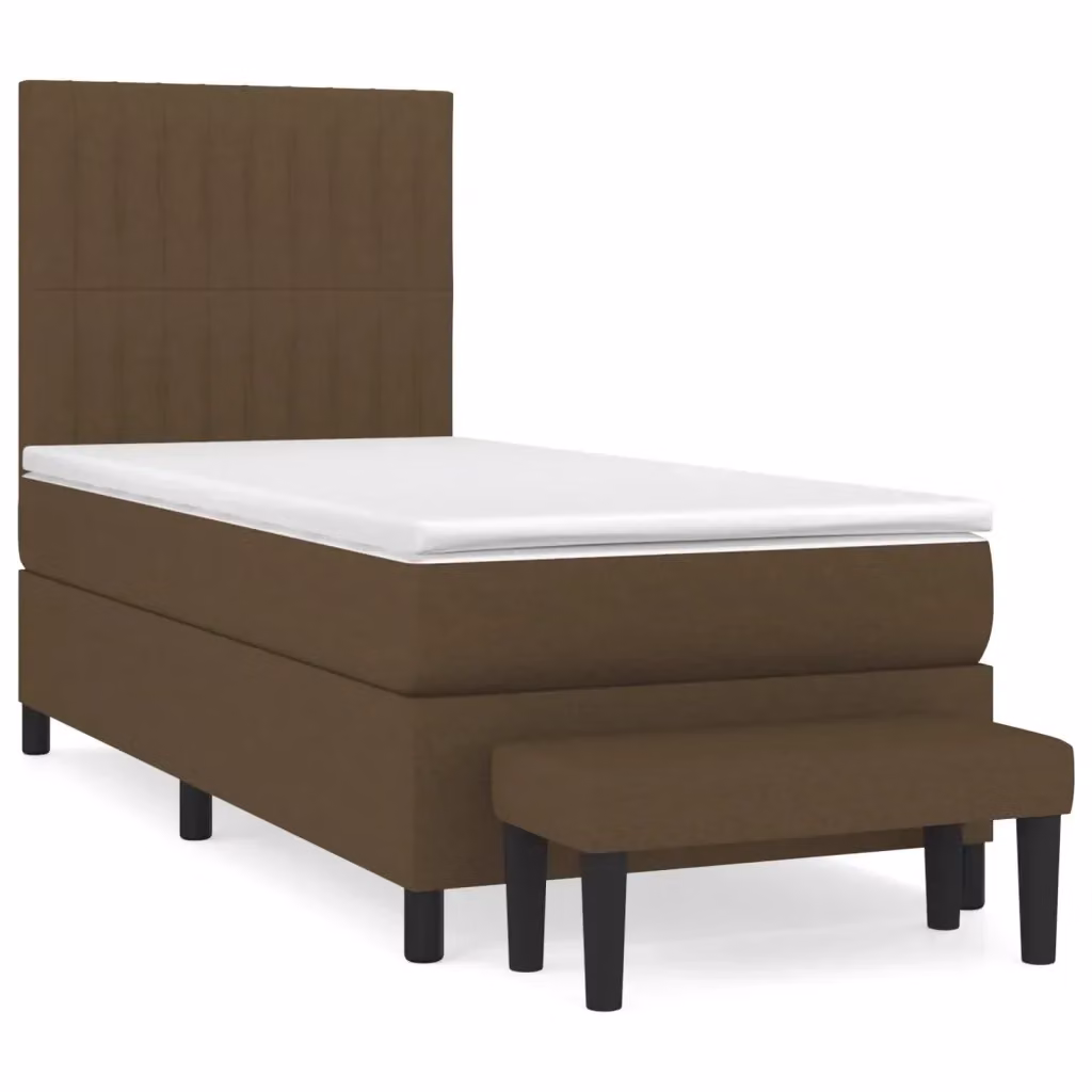 Letto Ibrido con Giroletto a Molle e Materasso vidaXL, Marrone e Bianco, L 80 cm x P 200 cm – 2