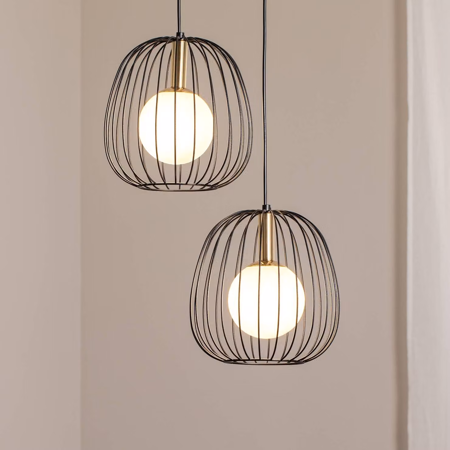 Lampada a sospensione Bell SIGMA, dimmerabile, Nero, Soggiorno / Sala da pranzo, Metallo, Moderno, Lampada a sospensione