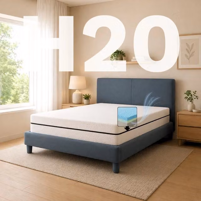 Materasso Memory Piazza e Mezzo 130x2000 h 20 cm in Memory Foam. A 7 Zone Differenziate Ortopedico. Rivestimento Cotone Fresco e Traspirante. Made in Italy 100%