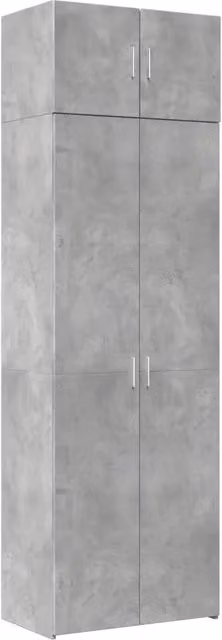 Mobile contenitore a colonna moderno HELLOSHOP26 in legno composito grigio opaco L: 70 cm, P: 42,5 cm, H: 225 cm
