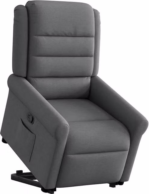 Divano Sedia-Poltrona Alzapersona Reclinabile Grigio Scuro in Tessuto 261581