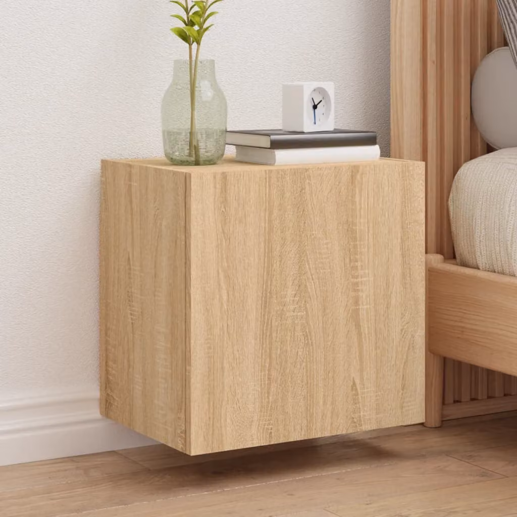 Mobile TV da parete vidaXL in legno Rovere Sonoma, L 40,5 cm x P 30 cm x H 40 cm, colore marrone/beige