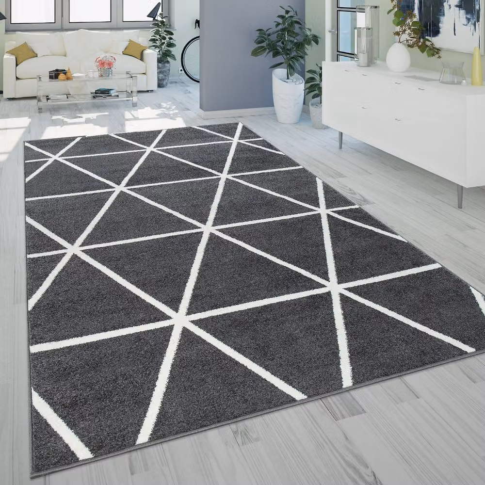 Tappeto moderno Bella geometrico stile scandinavo colore antracite L: 60 cm, P: 100 cm – 3