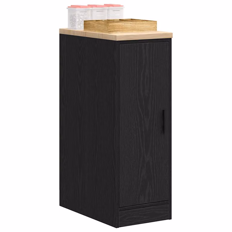 Armadietto da giardino vidaXL in legno di pino nero, sospeso a parete, L: 30 cm, P: 51 cm, H: 85 cm