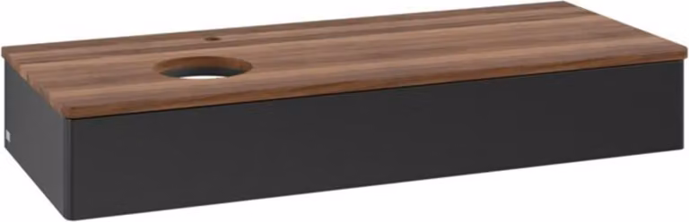 V&B Mobiletto senza struttura frontale, con illuminazione Antao 120x19x50cm, HL, WBP w. wal, bla m Lac